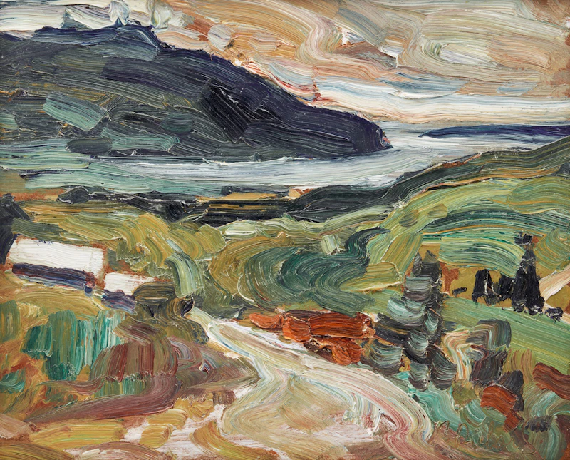 René Richard, Landscape, oil on board