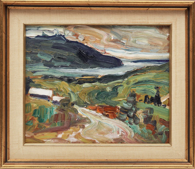 René Richard, Landscape, oil on board - view 2