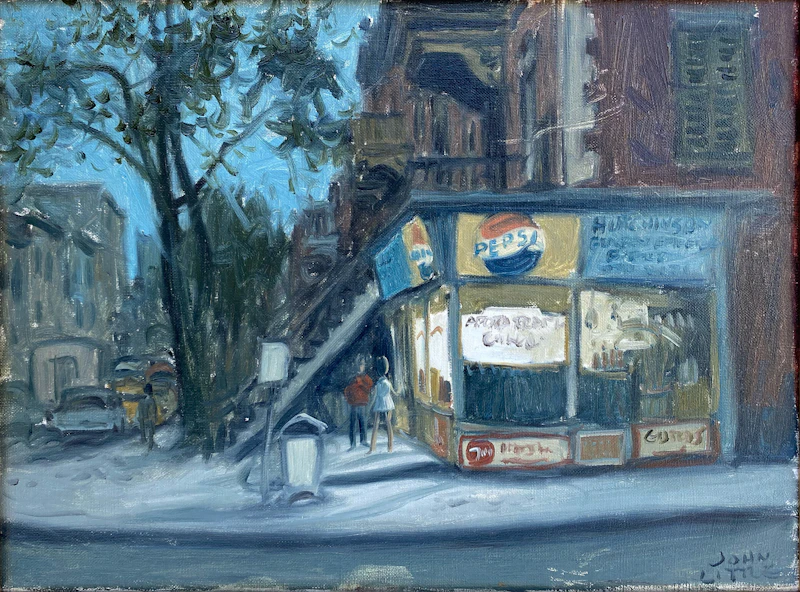 John Little, Epicerie Rue Hutchinson Outremont, Montreal, Quebec, oil on canvas