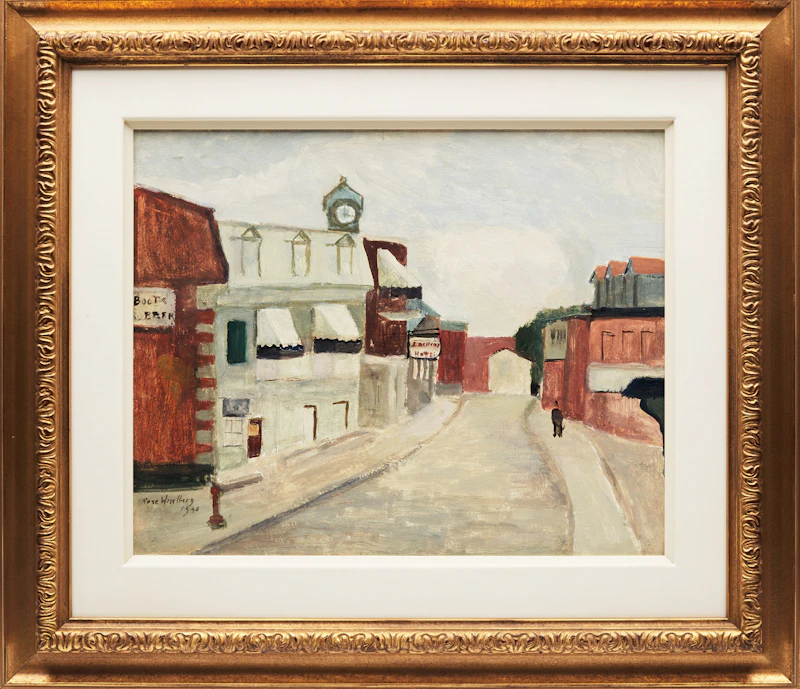 Rose Wiselberg, Street Scene, Lachine, Montreal, oil on board, 1948 - view 2