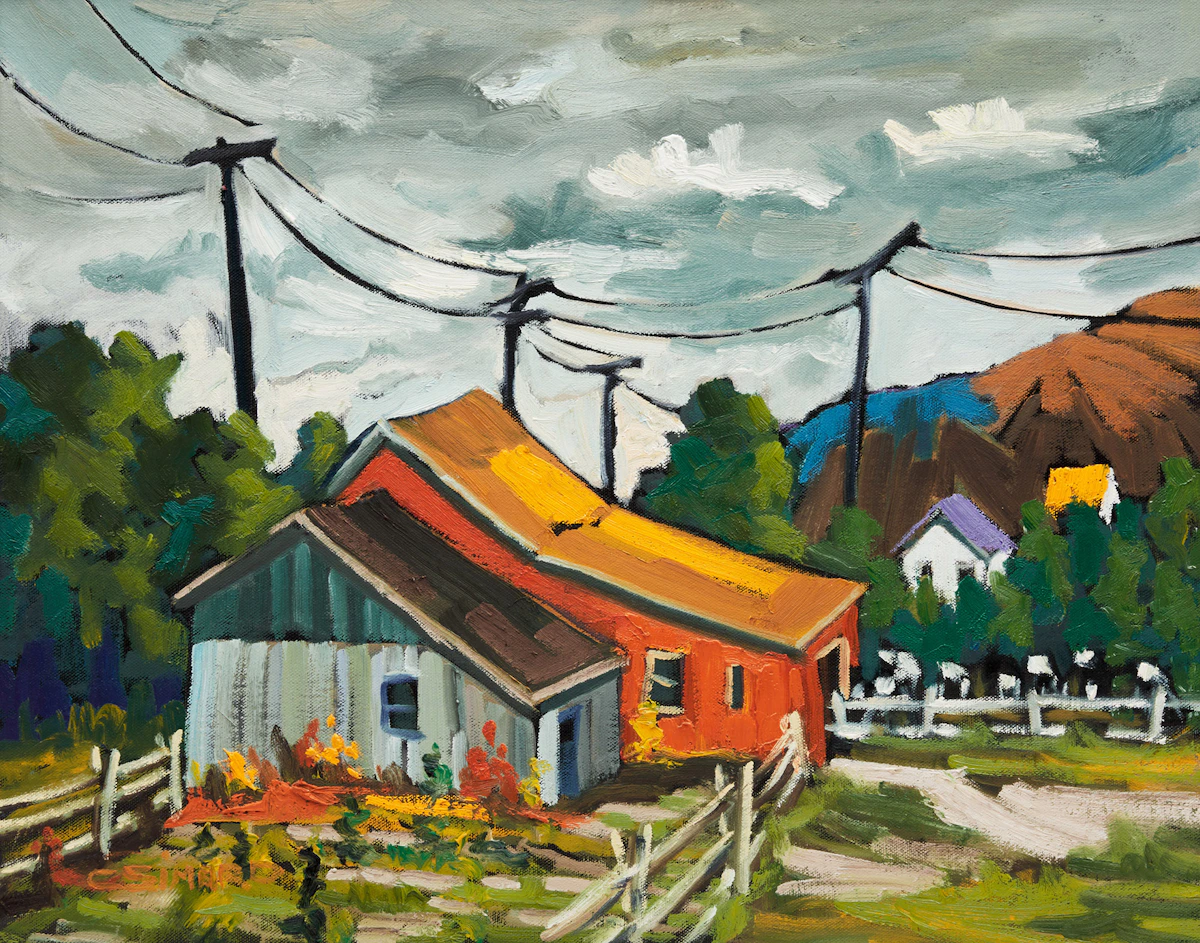 Claude Simard, Les Granges a René, oil on canvas, 1998