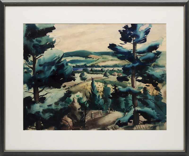 Gerald Trottier, Calumet Island, Quebec, watercolour - view 2