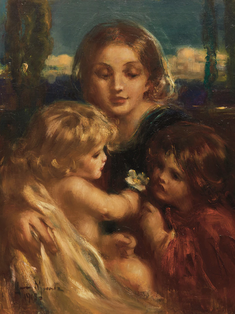 Laura Adeline Muntz Lyall, The Flower, oil on canvas, 1913 - view 1