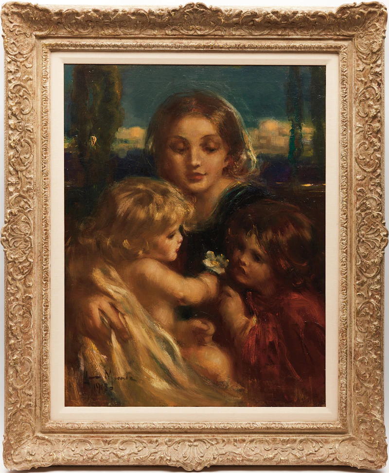Laura Adeline Muntz Lyall, The Flower, oil on canvas, 1913 - view 2
