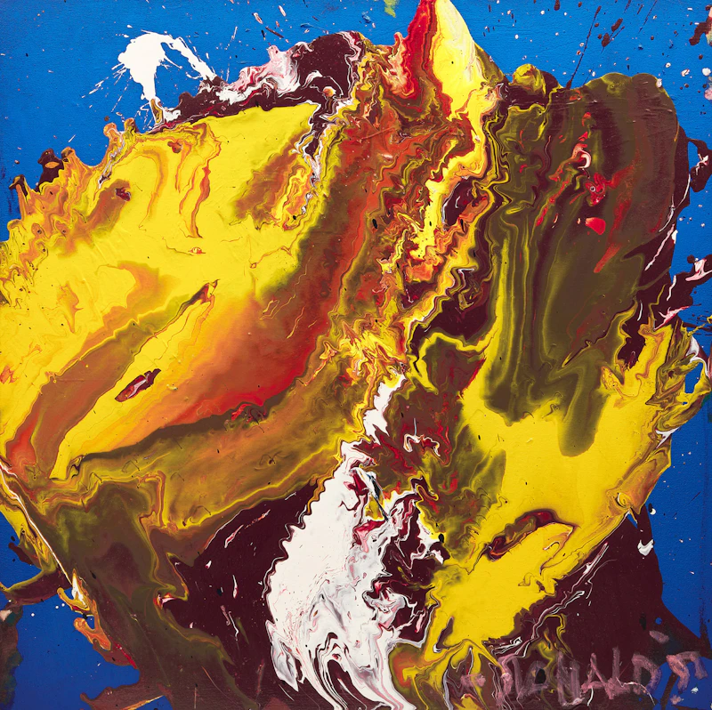 William Ronald, Incendio Blues, acrylic on canvas