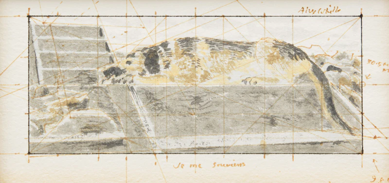 Study for "Le Chien d’or" (Golden Dog), 1987 by David Alexander Colville