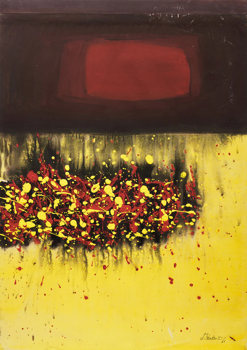 Jack Leonard Shadbolt, Dark Sun, acrylic