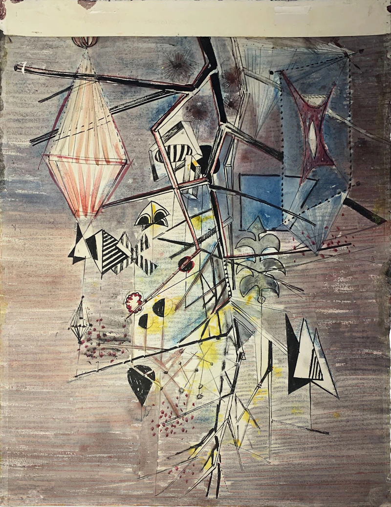 Jack Leonard Shadbolt, Dark Sun, acrylic, 1963 - view 3