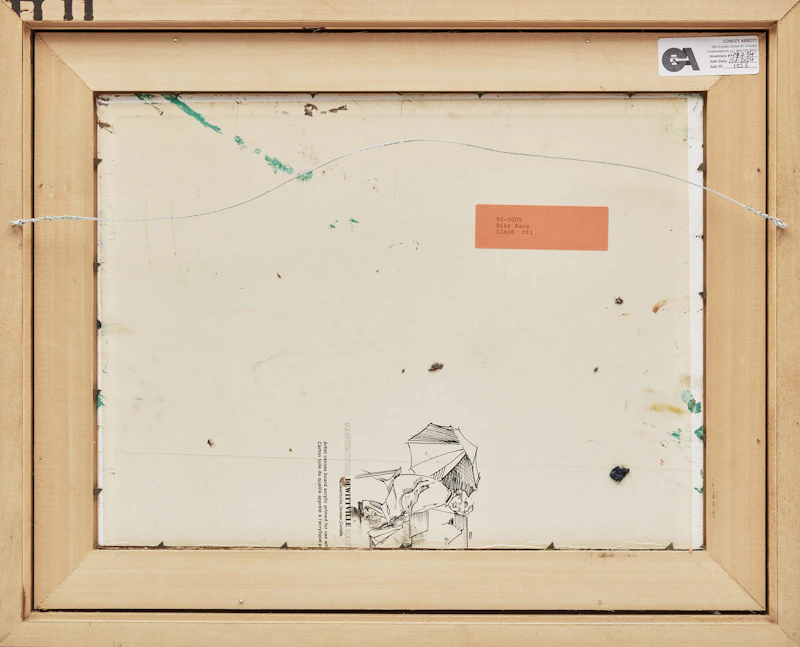 Molly Lamb Bobak, Bike Race, 1985, oil on canvas board - view 3