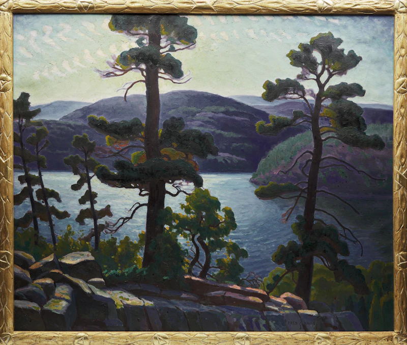 Frederick Stanley Haines, Morning, Froude Lake, oil on canvas, 1937 - view 2