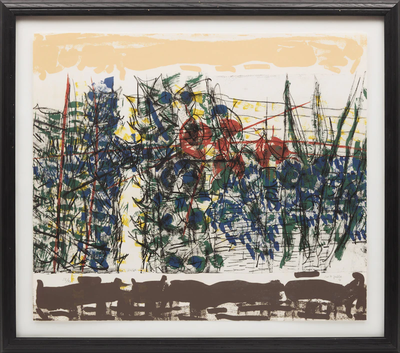 Jean Paul Riopelle, Le Sablier-Aprés-midi, 1979, colour lithograph - view 2