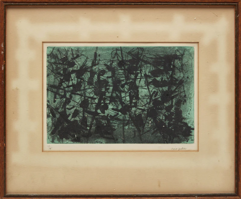 Jean Paul Riopelle, Ombre verte, 1967, etching in colours - view 2