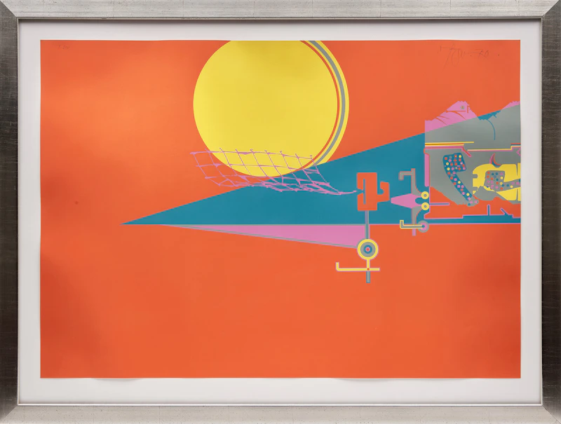 Harold Barling Town, Moon Net, colour serigraph, 1970 - view 2