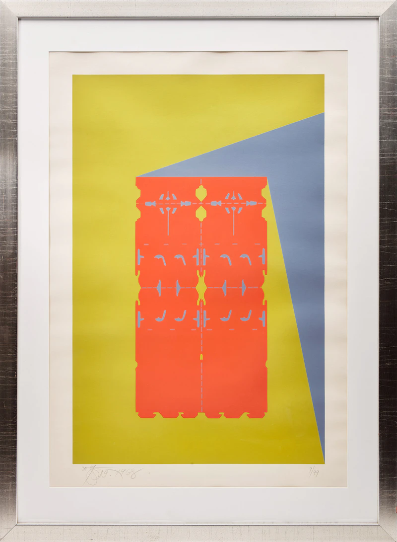 Harold Barling Town, Code II, colour serigraph, 1969 - view 2