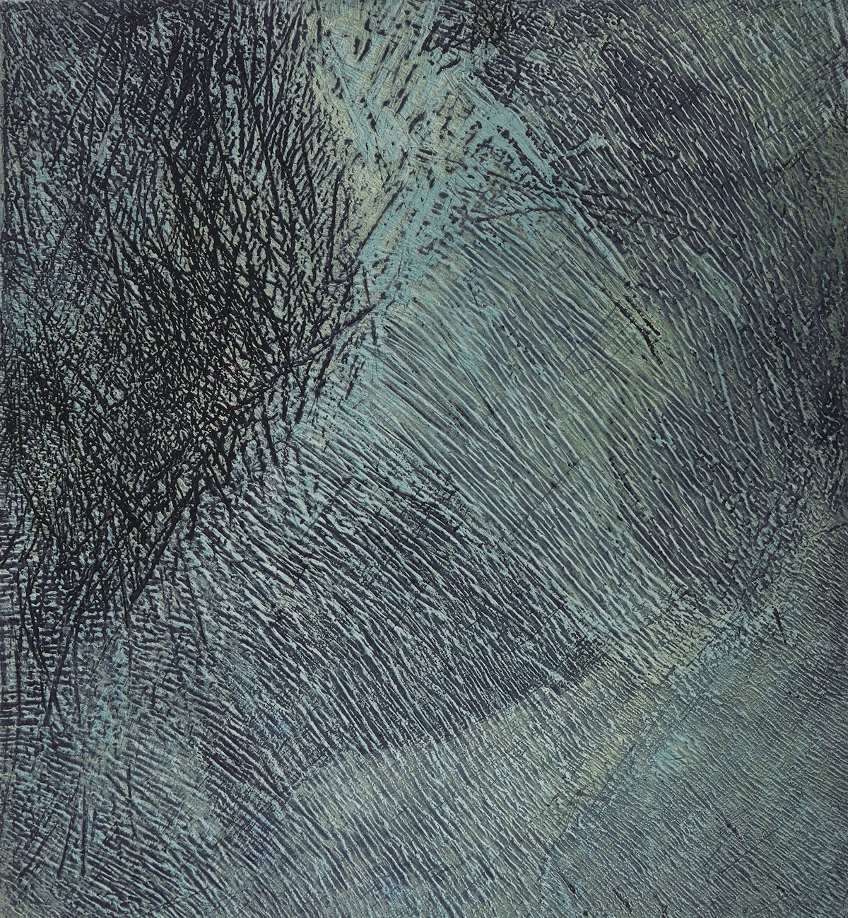 Richard Lacroix, Cascades, colour etching and aquatint, 1962