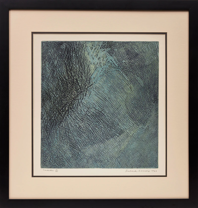 Richard Lacroix, Cascades, colour etching and aquatint, 1962 - view 2