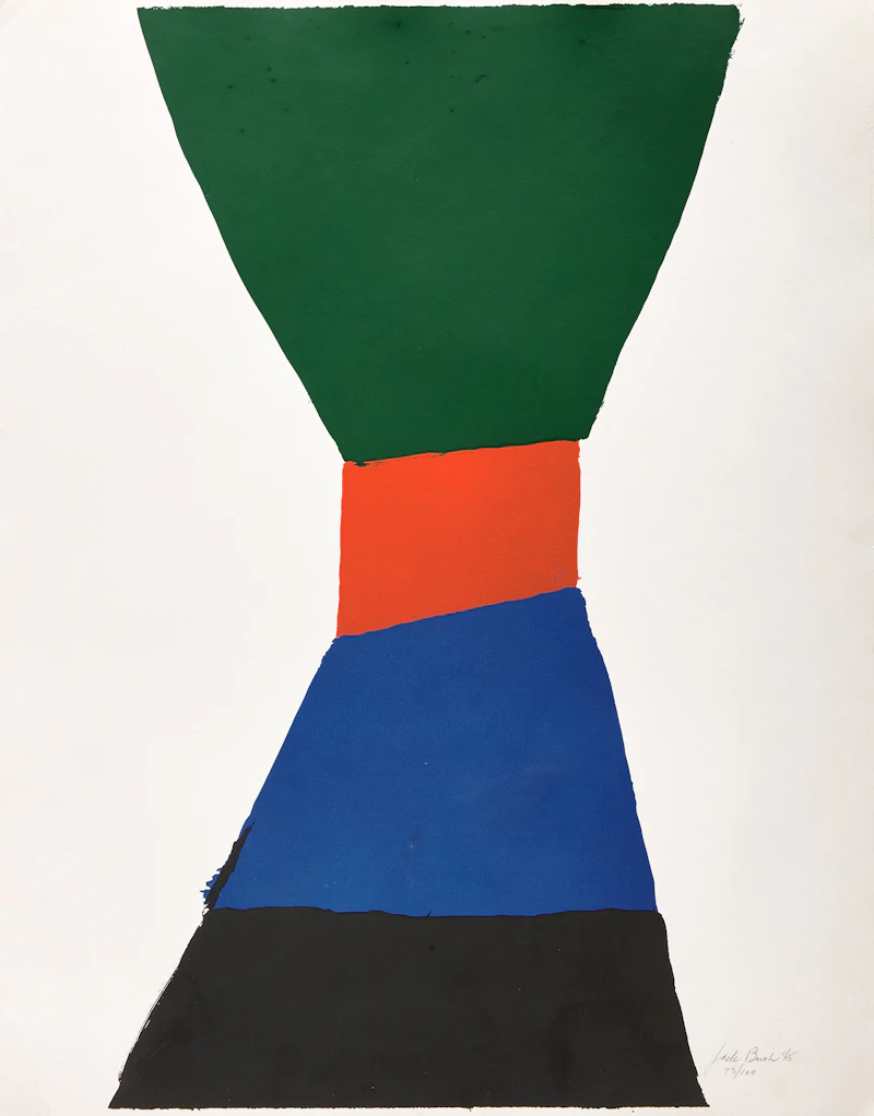 Jack Hamilton Bush, Red Sash, colour lithograph