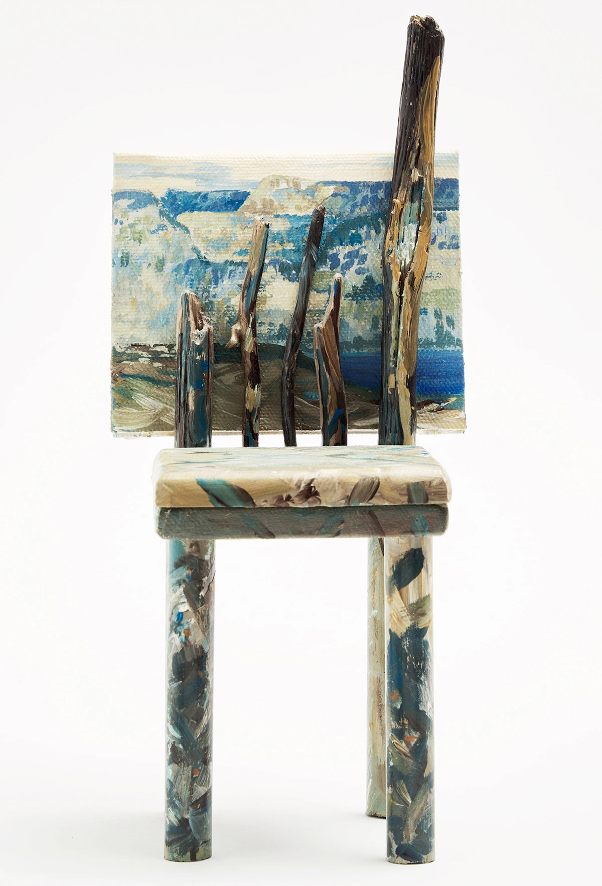 Judith Livingston, Frank Johnston c. 1920 (Fire Swept, Algoma), mixed media, 1994