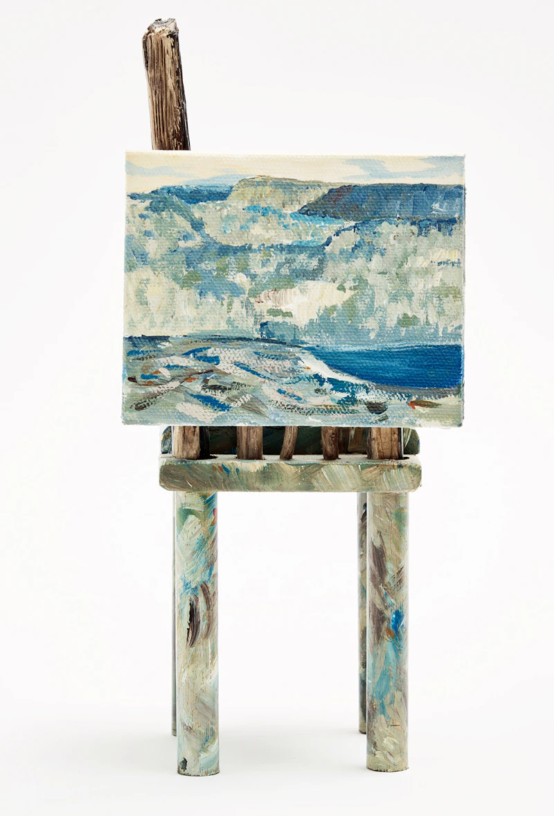 Judith Livingston, Frank Johnston c. 1920 (Fire Swept, Algoma), mixed media, 1994 - view 2