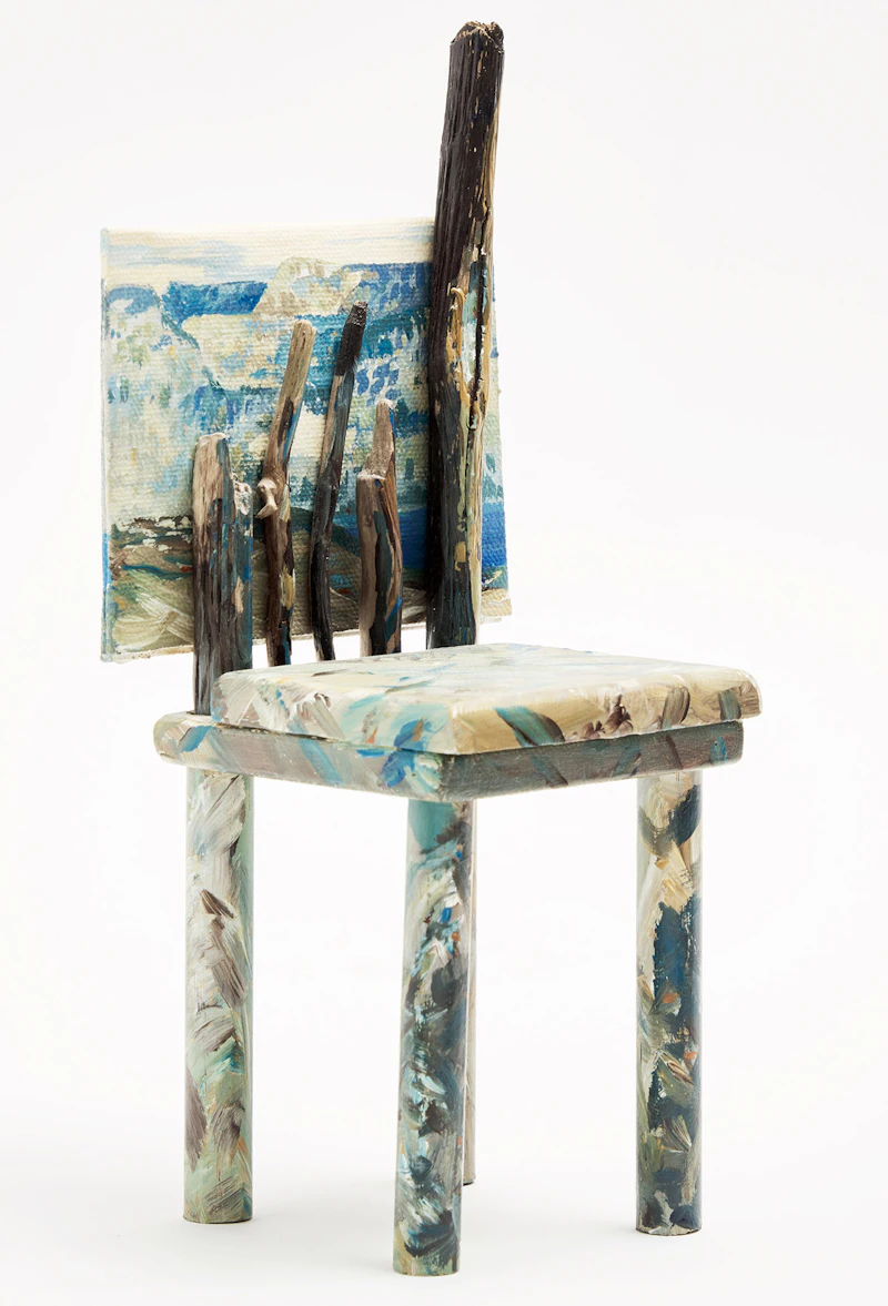 Judith Livingston, Frank Johnston c. 1920 (Fire Swept, Algoma), mixed media, 1994 - view 3