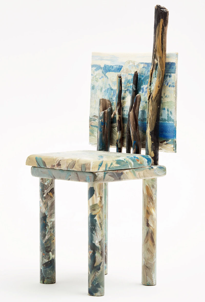 Judith Livingston, Frank Johnston c. 1920 (Fire Swept, Algoma), mixed media, 1994 - view 4