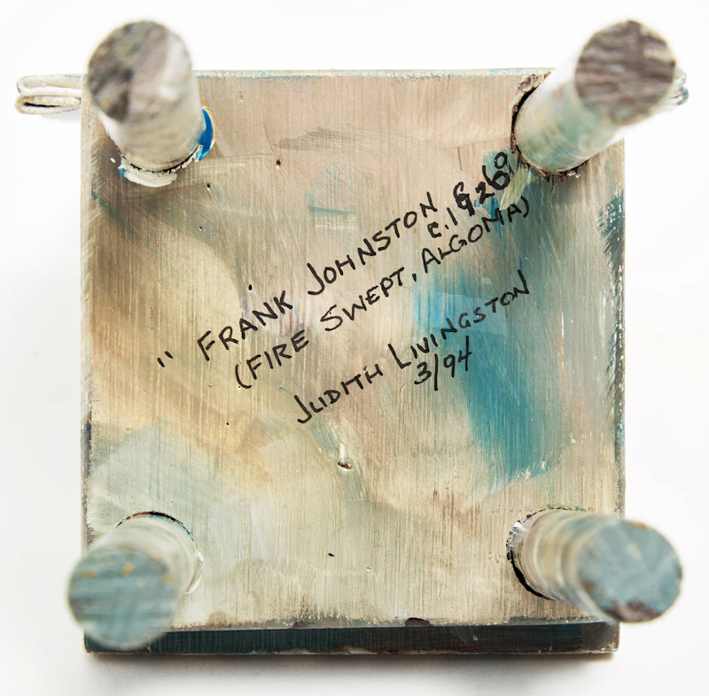 Judith Livingston, Frank Johnston c. 1920 (Fire Swept, Algoma), mixed media, 1994 - view 5