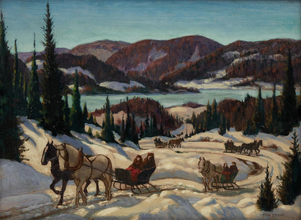 Thomas Albert Stone, Returning from Mass, oil on board