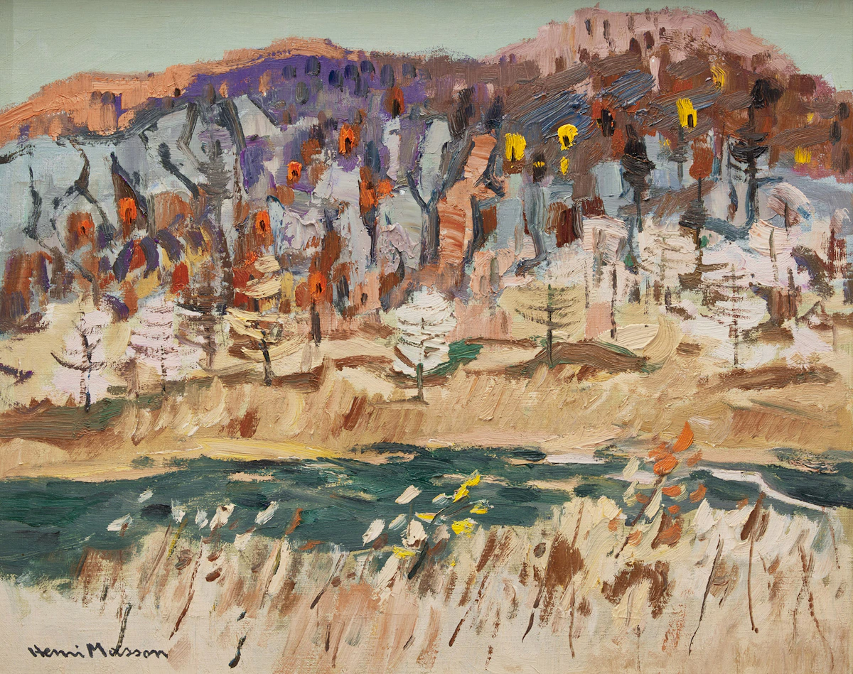 Henri Leopold Masson, La Montagne en novembre, oil on canvas