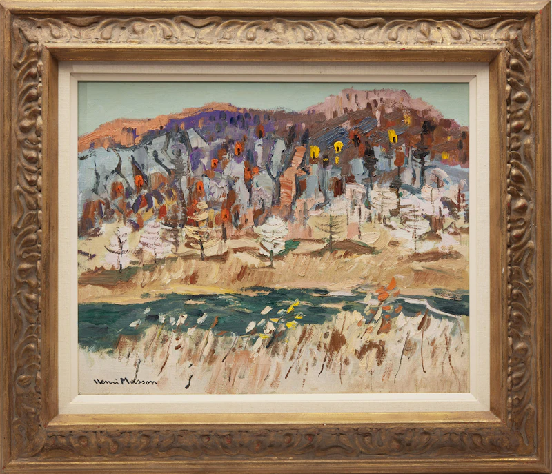 Henri Leopold Masson, La Montagne en novembre, oil on canvas - view 2