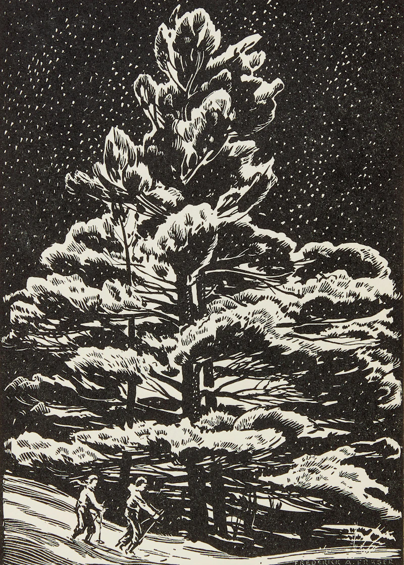 White Snow and White Pine, Muskoka, c.1960; Hogs Hollow Beach and Maple, c.1935 by Frederick Alexander Fraser