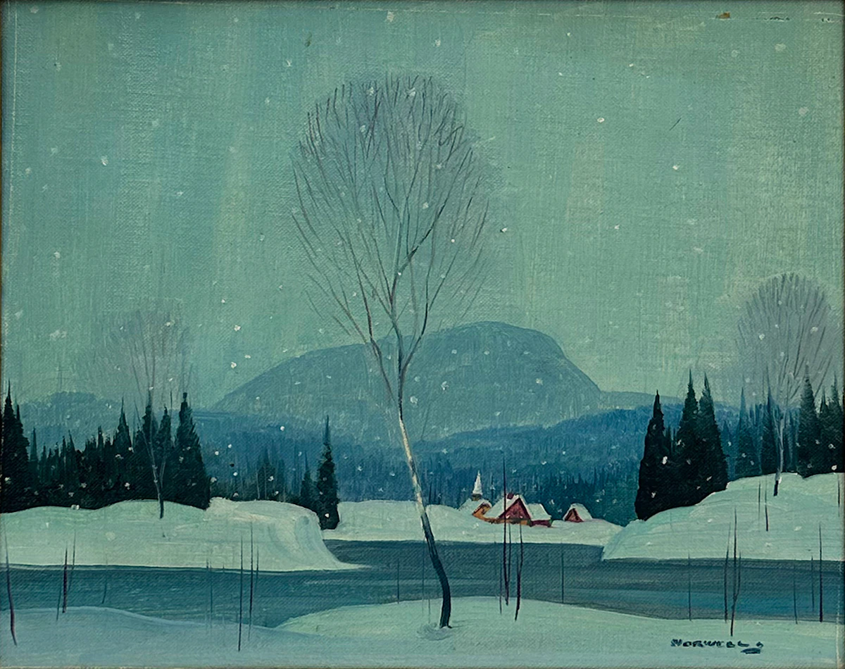 Graham Noble Norwell, Untitled Winter Scene, oil on board