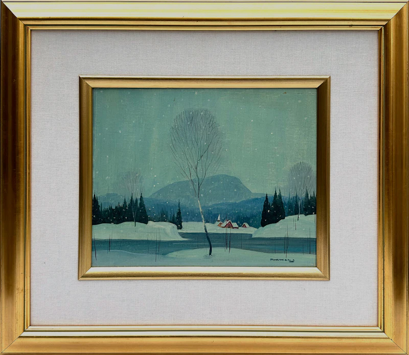 Graham Noble Norwell, Untitled Winter Scene, oil on board - view 2