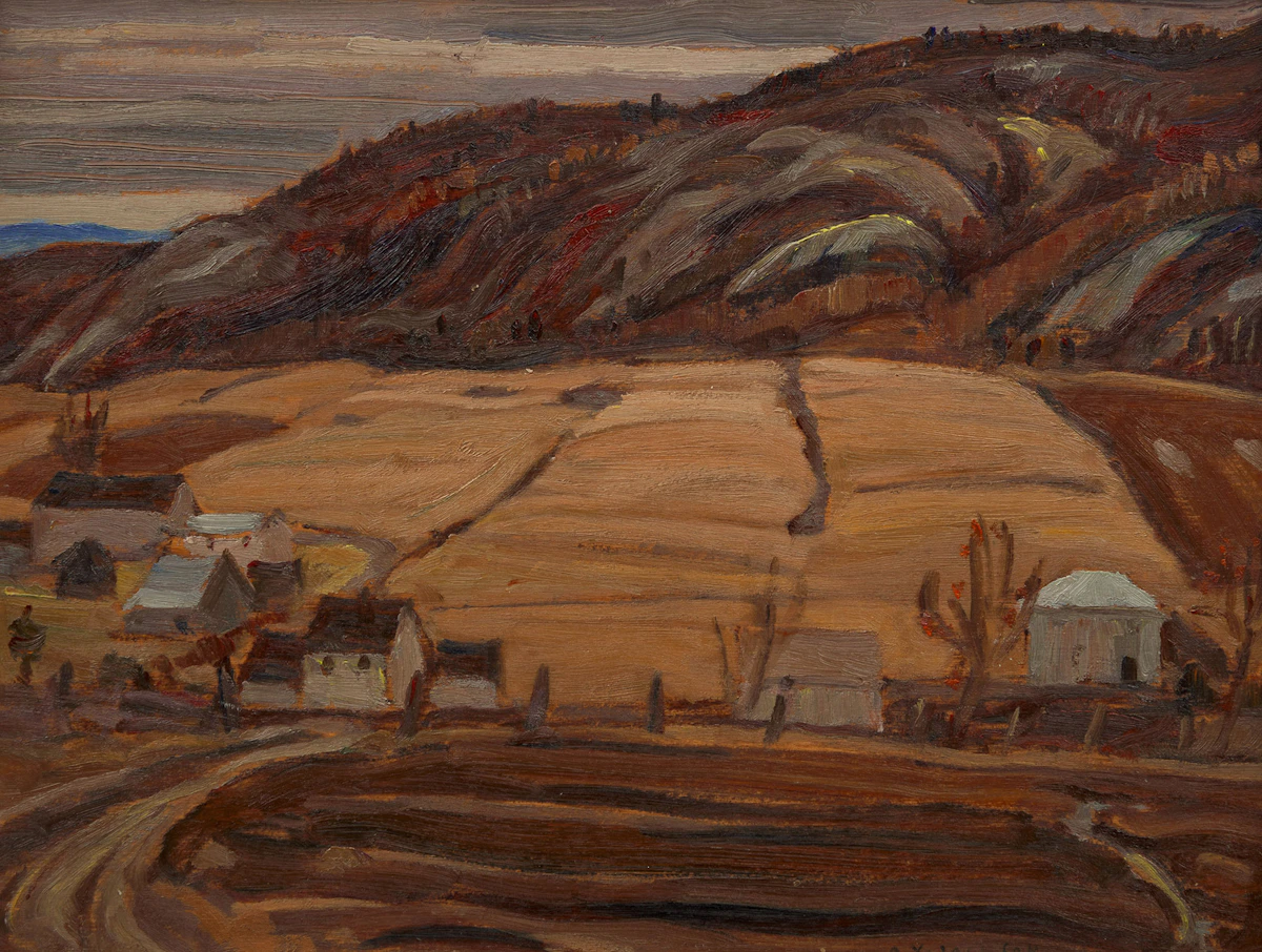 Alexander Young Jackson, St. Aubert, oil on board, 1942