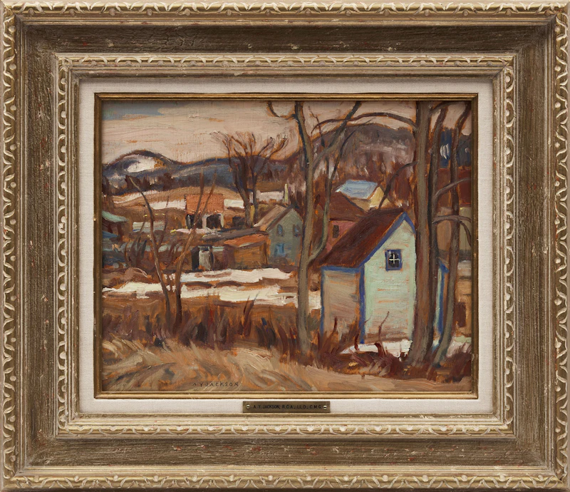 Alexander Young Jackson, Weir, Quebec, oil on panel, 1958 - view 2