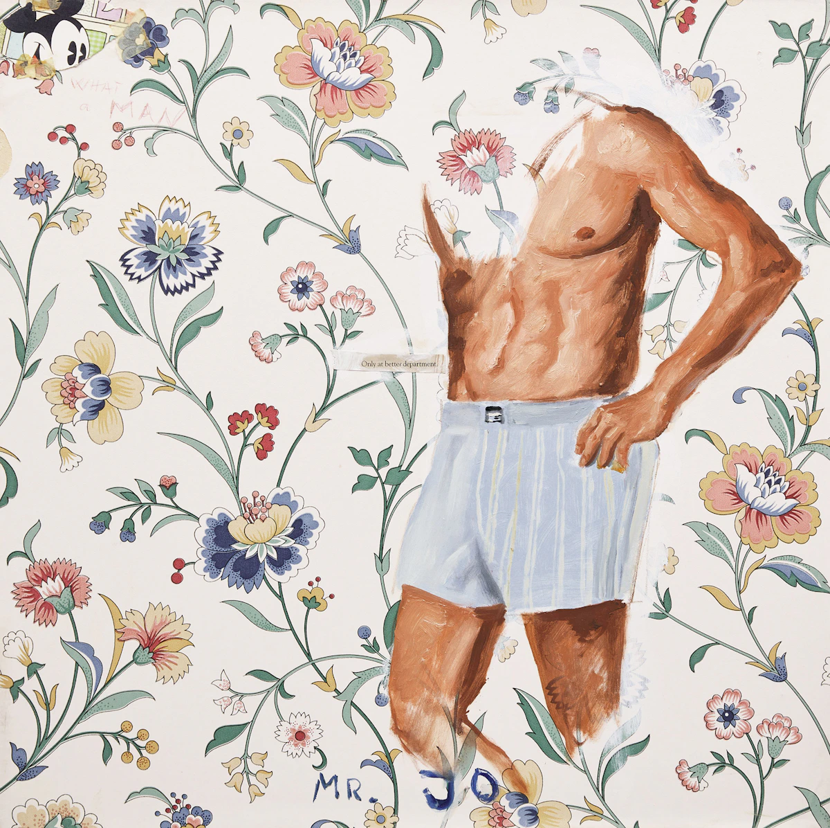 Sadko Hadzihasanovic, Mr. Jo, oil on wallpaper, 2000