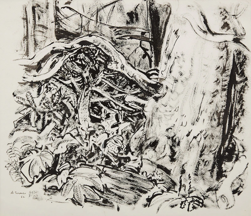Arthur Lismer, Untitled (Tree Study) , pen and wash on paper