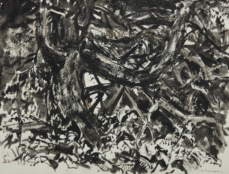 Arthur Lismer, Tree Study, ink drawing