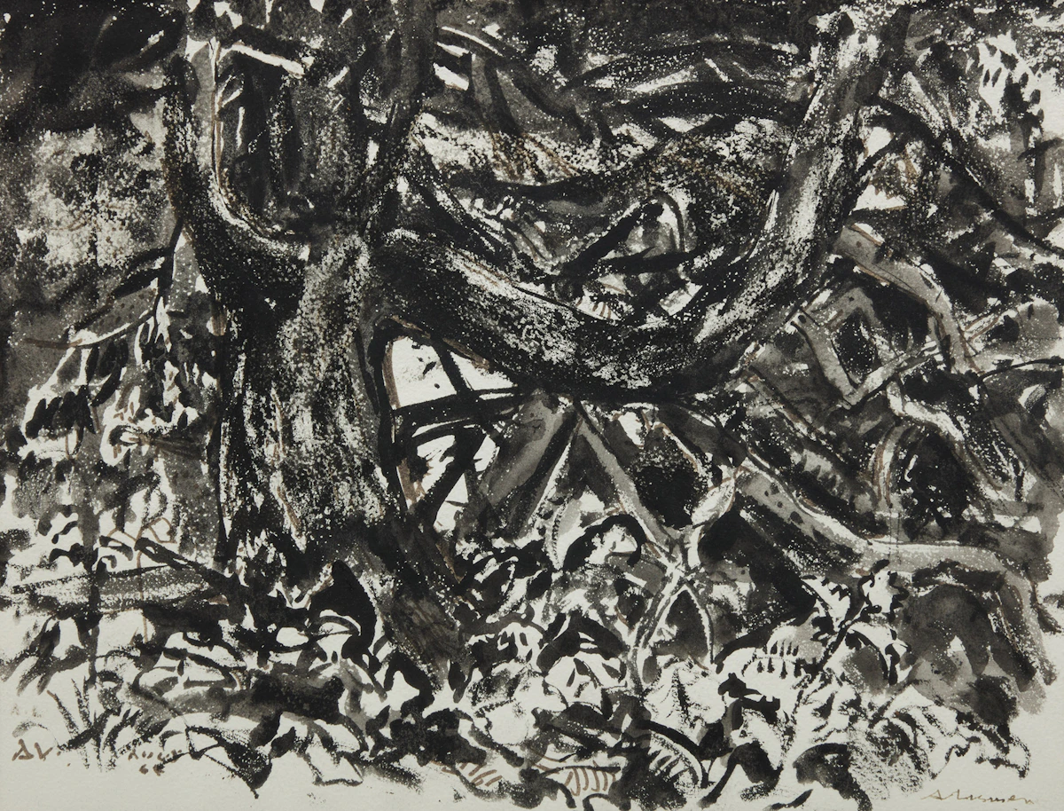 Arthur Lismer, Tree Study, ink drawing