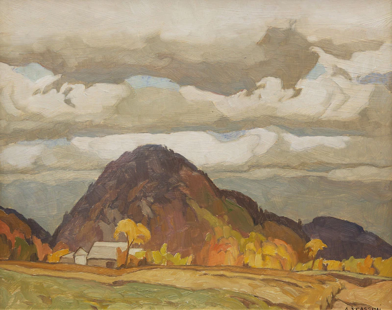 Alfred Joseph Casson, Quebec, Near Montebello, oil on board