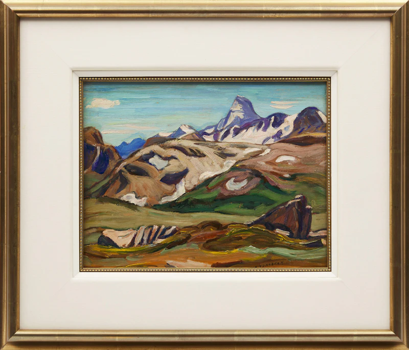 Alexander Young Jackson, Early Spring in the Rockies, oil on board, circa 1942 - view 2