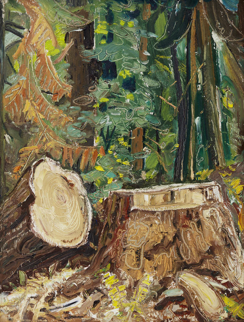 Arthur Lismer, B.C. Forest, oil on board, 1952 - view 1