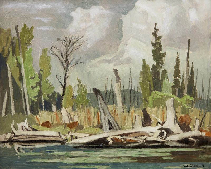Alfred Joseph Casson, Swamp on Clarendon Lake, oil on board