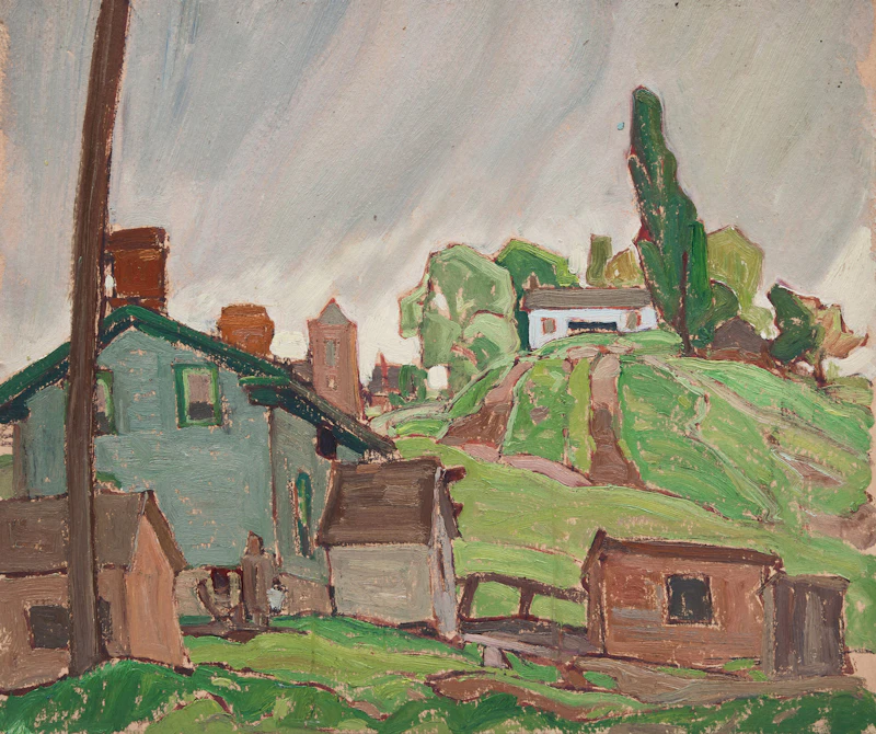 Franklin Carmichael, Cheltenham, oil on board