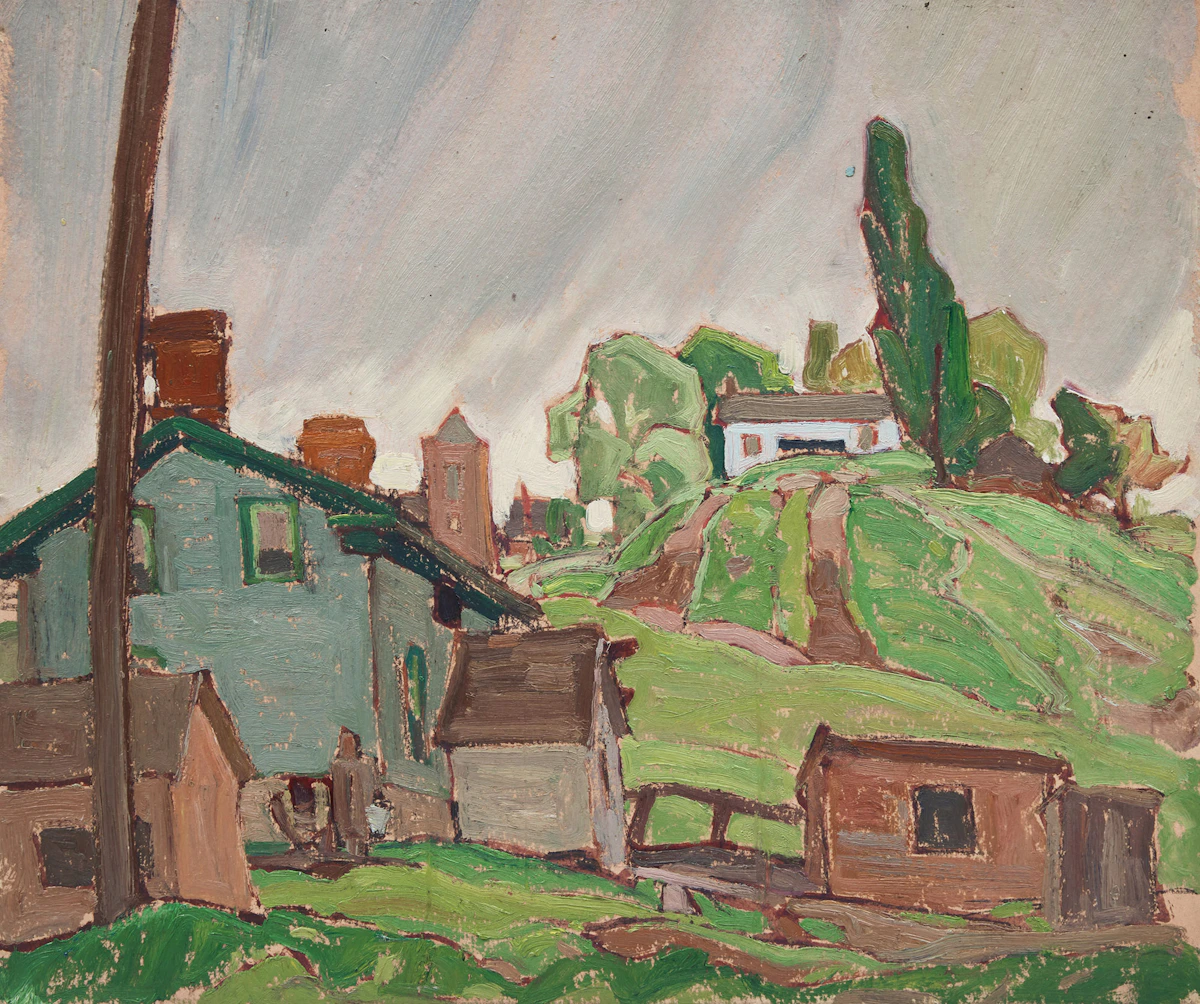Franklin Carmichael, Cheltenham, oil on board, circa 1928