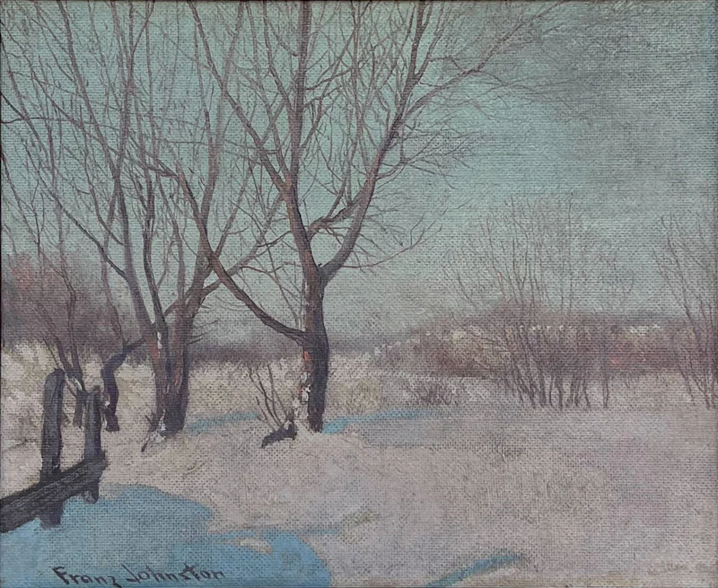 Frank Hans Johnston, Cold and Sunny, oil on board