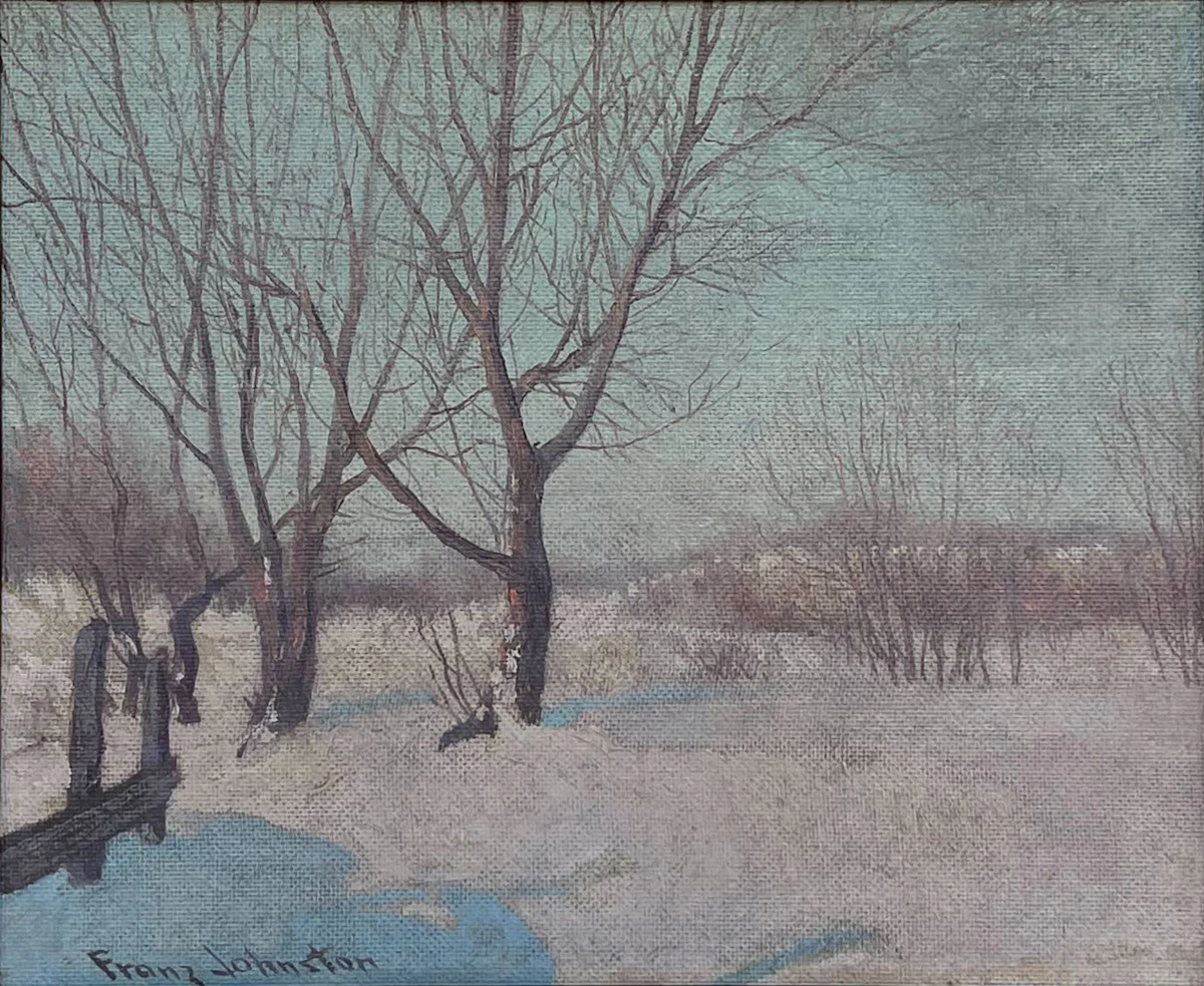 Frank Hans Johnston, Cold and Sunny, oil on board