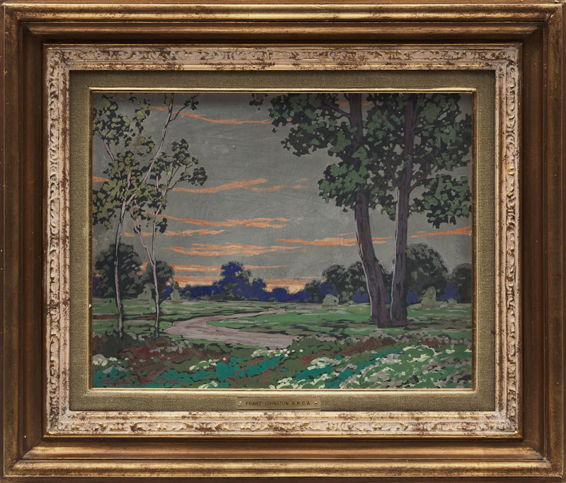 Frank Hans Johnston, Sunset, tempera on board - view 2