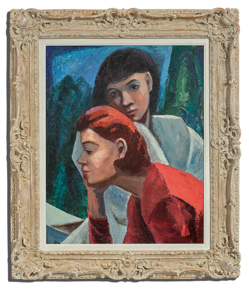 Yvonne McKague Housser, The Sisters, circa 1955, oil on canvas - view 2