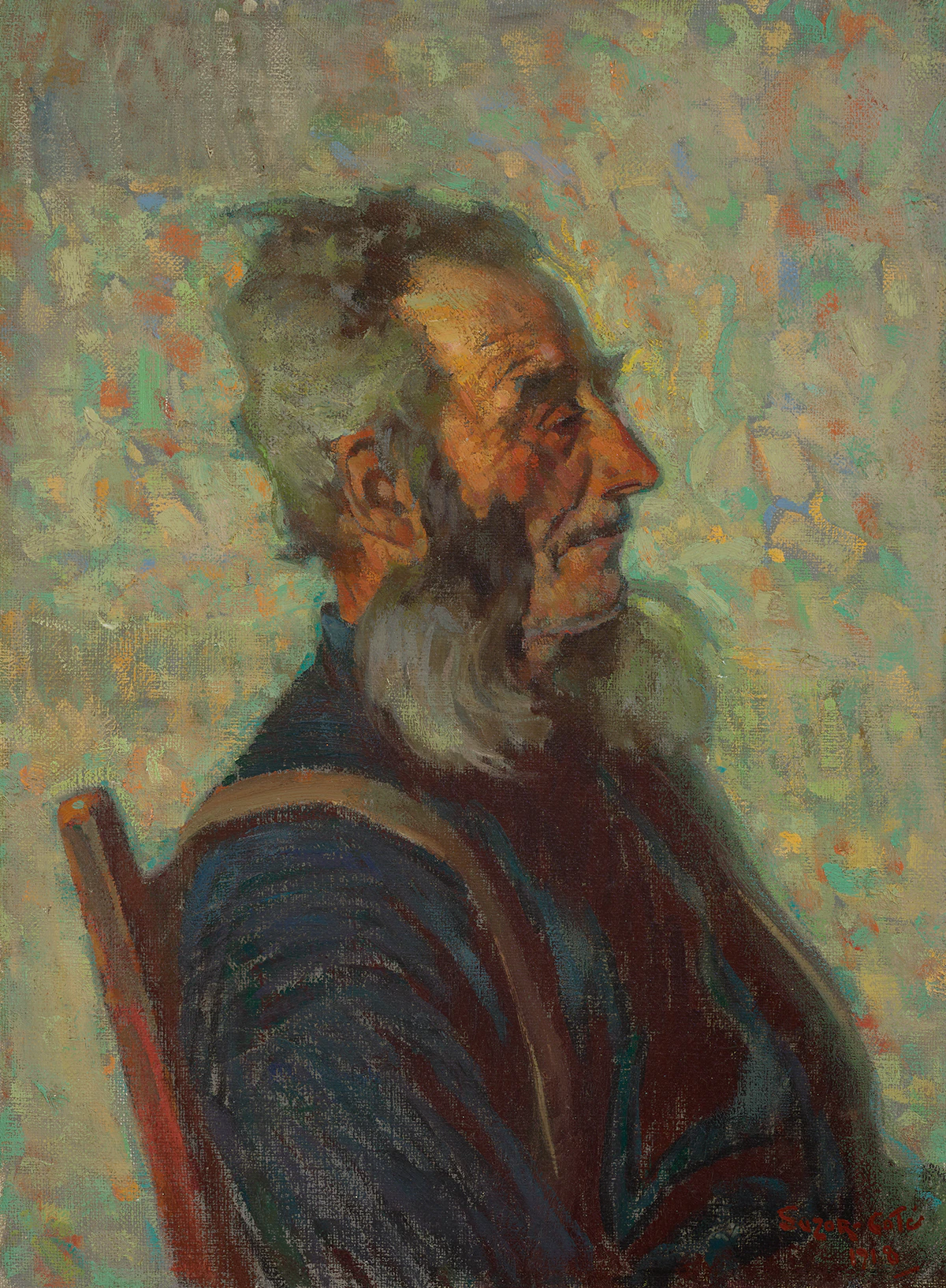 Marc-Aurèle de Foy Suzor-Coté, Old Pioneer/Jean-Baptiste Cholette, 1918, oil on canvas
