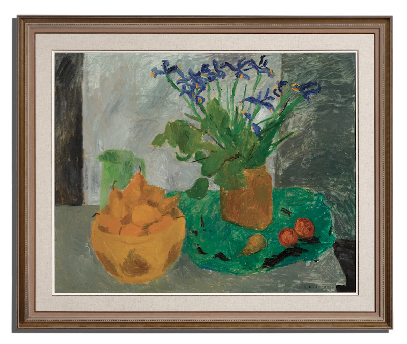 William Goodridge Roberts, Still Life with Iris and Pears, 1962, oil on board, circa 1962 - view 2